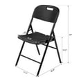 IVV 6 Pack Plastic Folding Chairs with Steel Frame, 350LBS Weight Limit