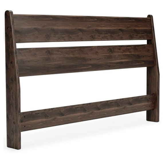Bowery Hill Full Panel Engineered Wood Headboard in Mocha Brown