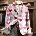 thumbnail image 3 of Nokdvo Men's Corduroy Blazer Jacket Mardi Gras Two Button Jackets Carnival Mask Graphic Notch Lapel Dress Blazer with Pockets Slim Fit Carnival Lightweight Casual Blazers Suit Jacket,Red L, 3 of 6