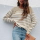 thumbnail image 3 of Suéter tipo jersey para mujer,Suéter a rayas para mujer Suéteres suaves para mujer Suéter a rayas para mujer Respuesta rápida, 3 of 6