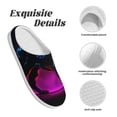 thumbnail image 5 of Yiaed Futuristic Purple Panther A、 Print Slippers Fuzzy Warm Cozy Slippers Non Slip House Slippers For Indoor Outdoor Slippers House Slippers-39/40, 5 of 7