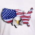 thumbnail image 3 of CafePress - Bald Eagle Over American Flag T Shirt - Fitted T-Shirt, Vintage Fit Soft Cotton Tee, 3 of 4