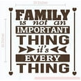 thumbnail image 3 of Everything Home Decor Vinyl Lettering Family Quote Wall Stickers, 23x23-Inch, Chocolate Brown, 3 of 6