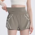 thumbnail image 6 of Women's 2 in 1 Athletic Workout Shorts with Pockets Elastic Waistband High Waisted Gym Yoga Running Shorts with Liner, 6 of 6