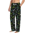 thumbnail image 2 of Easygdp Space Rockets Men's Pajama Pant, Sleep Elastic Waistband Lounge Pants - Small, 2 of 9