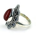 thumbnail image 4 of Navya Craft Carnelian Pear Shape 925 Sterling Silver Handmade Women Statement Ring Size 7.5, 4 of 5