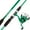 Green, variant on Wakeman Emerald Green 65" Spinning Rod and Reel Combo