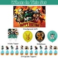 thumbnail image 2 of 32 Pcs For My Hero Academia Party Decoration Set – Includes Backdrop, 18 Balloons, and 13 Cupcake Toppers for Themed Celebrations, 2 of 5