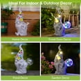 thumbnail image 6 of Solar Gnome Garden Statue with Ball, Outdoor Gnome Figurine Solar Light, Funny Garden Decor for Yard Lawn Porch Balcony Patio, Garden Gifts for Women Mom Grandma, 6 of 7