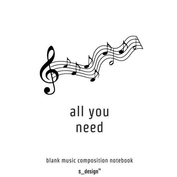 Music Notebook for Music Composition / SongWriting / SongTexting / Songtext Writing (120