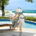 thumbnail image 3 of Yayeee Kids Hooded Towels Toddler Soft Absorbent Beach Bathing Wrap 50" x 23.5", Cute Ghosts, 3 of 5