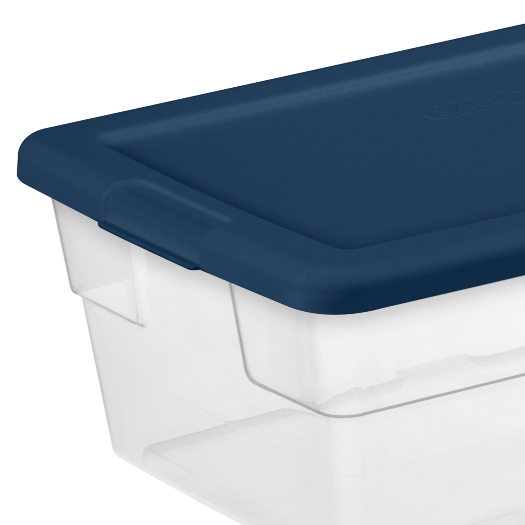 Sterilite 56 Qt. Storage Box in Blue and Clear Plastic 16591008