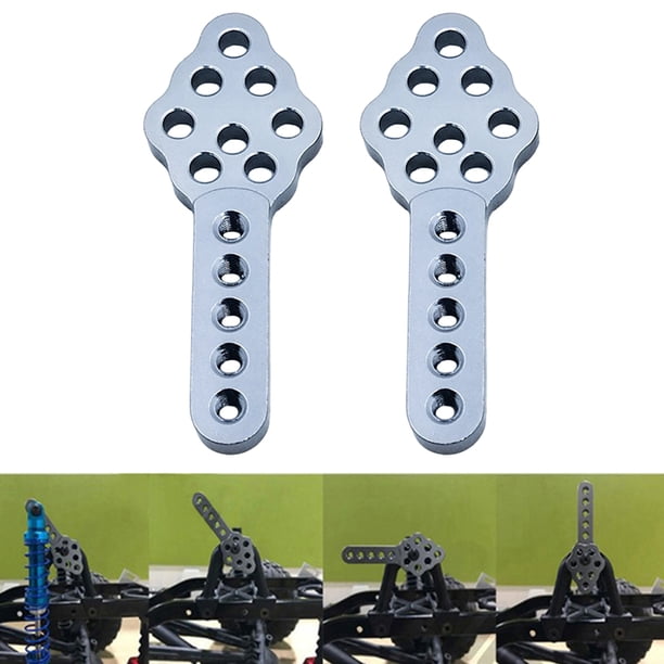 Montaje del amortiguador Hugo para RC Car Amortiguador Ajuste Ángulo Soporte ForAxial SCX10 90046 D90 D110 Aleación de aluminio Titanio