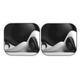 thumbnail image 7 of Windshield Sun Shade, Black White Fluid Sculpture Foldable Car Sun Shade Windshield for Front, 2 Pieces, 7 of 7