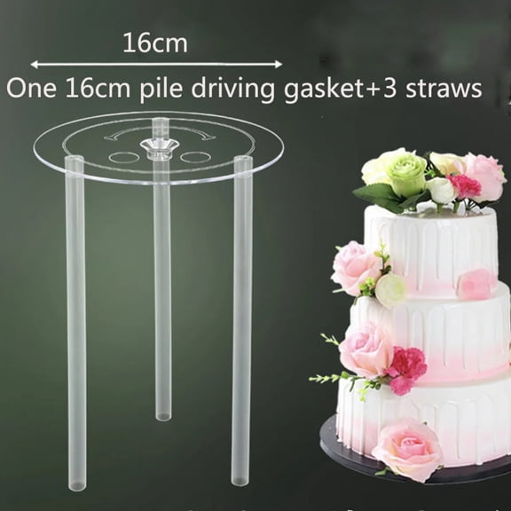 3Pcs Cake Boards Cake Dowels for Tiered Cakes Plastic Cake Support Rods for Wedding Cake Construction and Stacking CakeDowel Set