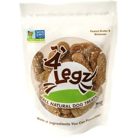 

4Legz Kitty Roca Crunchy Dog Cookies Peanut Butter and Molasses 8 oz (6 Packs)