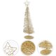 thumbnail image 2 of Mini árbol de Navidad, adornos de árbol de alambre de hierro con purpurina para decoraciones navideñas para el hogar (1 unidad dorada), 2 of 5