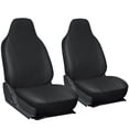 thumbnail image 2 of Oxgord 2-Piece Integrated Faux Leather Bucket Seat Covers Universal Fit (Black), 2 of 3