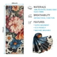 thumbnail image 2 of Pioneer Flower Floral Print Pattern Hot Yoga Mat Towel Non Slip for Hot Yoga - Quick-Drying Yoga Mat Cover with 4 Corner Pockets with Travel Bag - Hot Yoga Towel Non Slip 70"x26", 2 of 6