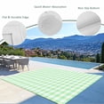 thumbnail image 3 of Green Grid Outdoor Rug 3x5 Ft - Reversible Patio Rug Outdoor Camping Rugs, Checkered Plaid Gingham Lattice Trellis Print Indoor Outdoor Area Rugs, Non-Slip Outdoor Carpet Runner for Deck/Porch, 3 of 8