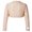 Beige, variant on MSemis Kids Girls Open Front Shrugs Long Sleeve Floral Lace Bolero Cropped Cardigan Sweaters