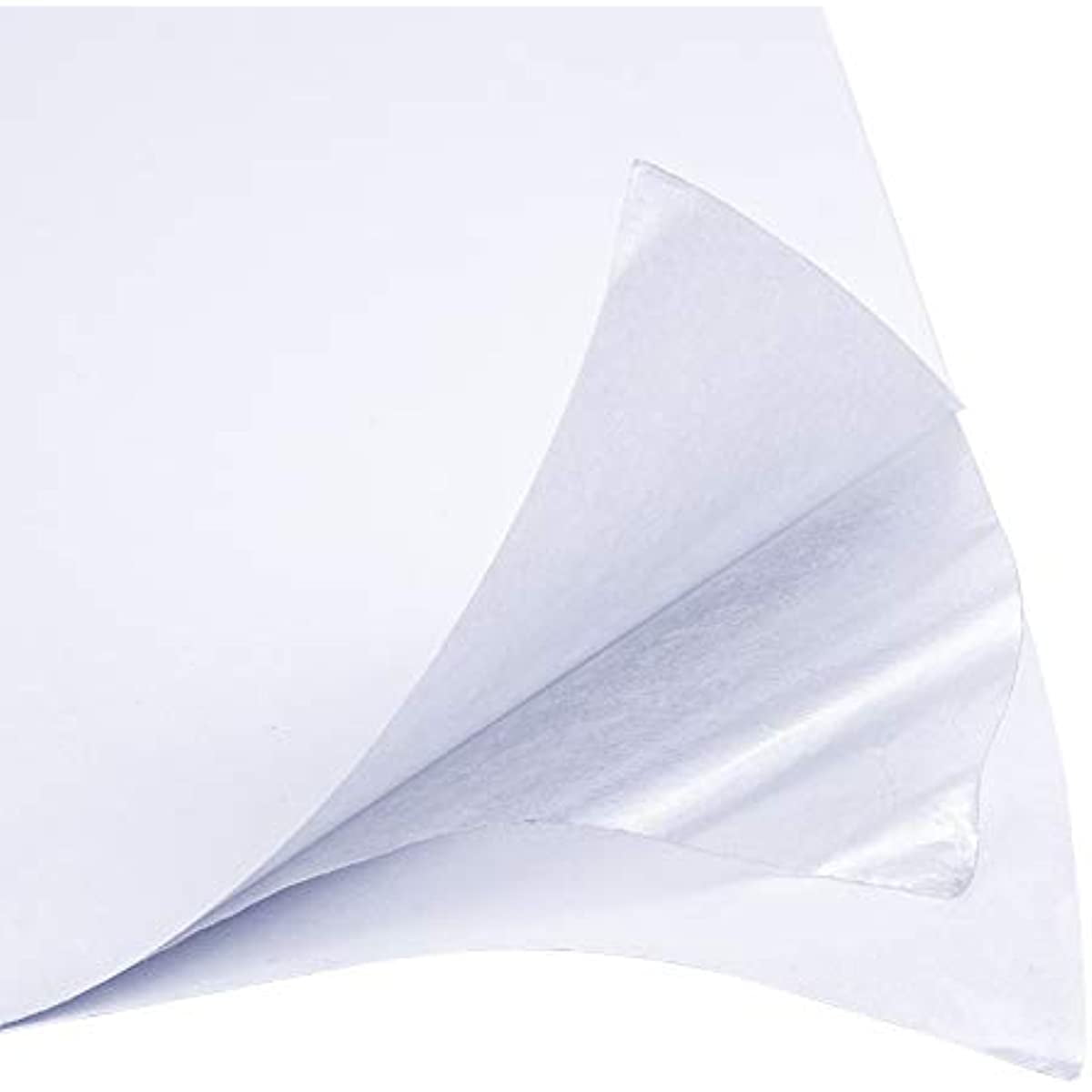 20 Sheet 8.3x5.7 inch Double Sided Sticky Sheets White Self Adhesive Tape (0.2mm) Sandwich Layer with Double Side Tape for Gift Wrapping Paper Craft
