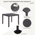 thumbnail image 4 of Lovableguy Wooden Farmhouse Dining Table Set for 4,5-Piece Kitchen Table ＆ Dining Chairs Set with Linen Upholstered Seats,for Living Room,Kitchen,Antique Black + Beige, 4 of 8