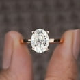 thumbnail image 2 of Cora Jewellery 4CT Oval Moissanite Solitaire Engagement Ring For Women, 18K Rose Gold, 2 of 6
