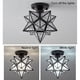 thumbnail image 3 of Lámpara de techo con forma de estrella de cinco puntas, luz de techo para pasillo, balcón, lámparas pequeñas, lámpara de arte de hierro, 3 of 5