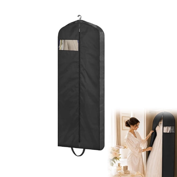 GISUREY 65” X 23” Garment Bags for Gowns and Dresses for Closet Storage | Hanging Clothes Cover with Handles for Travel, Waterproof, Dust-Proof