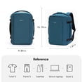 thumbnail image 3 of WANDF Small Travel Backpack for Men Women,Personal Item Travel Bag 17x10x9 | 20L Carry On Under Seat Backpack,Smart Clamshell Backpack| 14" Laptop Backpack for Work,College,Business(Bluish Green), 3 of 12