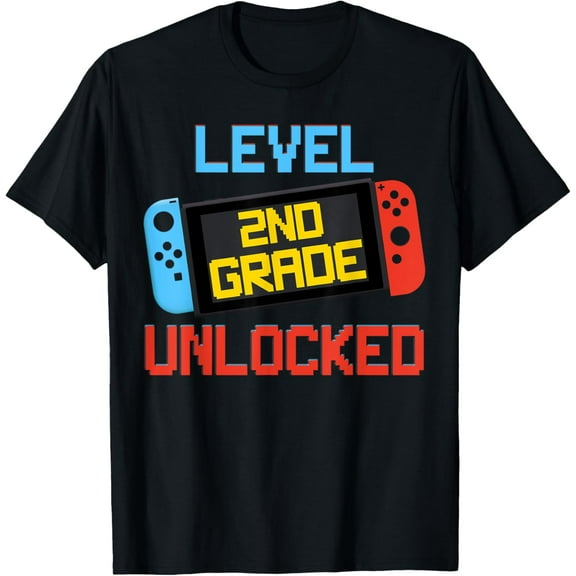 Level 2nd Grade Unlocked Back To School First Day Boy Kids T-Shirt