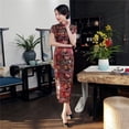thumbnail image 1 of Vestido cheongsam con diez hebillas, cheongsam, ropa de verano, etiqueta larga, corte ajustado, 1 of 6