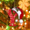 thumbnail image 2 of Luoshdecor 26 Letter Ornaments Christmas Tree Hanging,Cute Xmas Hat Christmas Letter with Gold snowflakes Tree Hanging Decor Xmas Alphabet for DIY Craft Ornaments (Y), 2 of 6