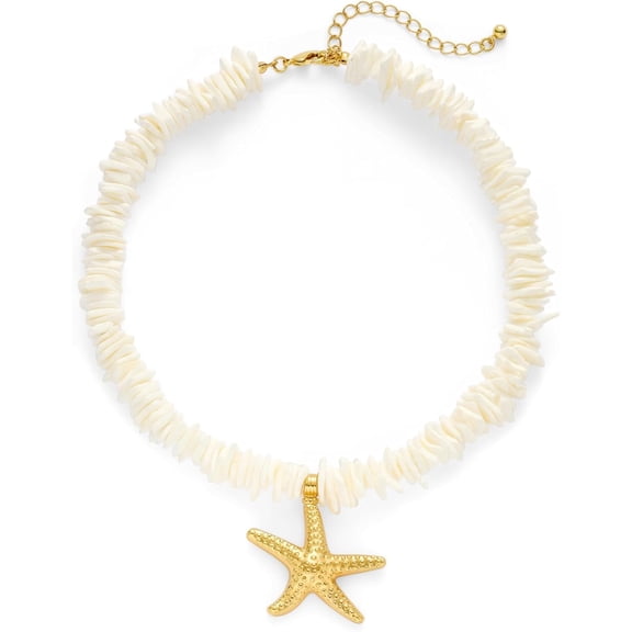 YMCSTONEMA Puka Shell Necklace For Women Starfish Statement Pendant Necklace Boho Summer Beach Choker Necklaces[xl1329]