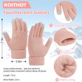 thumbnail image 5 of KOITHOT 8 Pcs Winter Beanie Hat Neck Warmer Ear Muffs Gloves Set with Gift Box for Women Men Pink and Light Gray, 5 of 7
