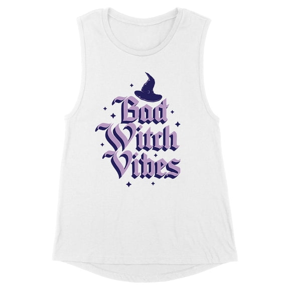 Bad Witch Vibes Women's Muscle Tank X-Small White