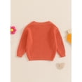 thumbnail image 3 of GXFC Little Girls Sister Matching Sweaters 0 3M 6M 9M 12M 18M Toddler Baby Long Sleeve Knitted Pullovers Letter Floral Embroidery Crew Neck Sweatshirt Cozy Comfy Warm Clothes for Spring Fall, 3 of 6