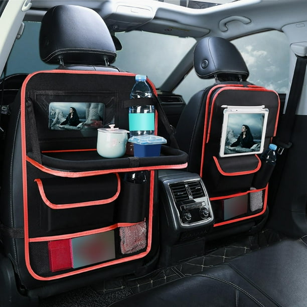 Organizador del asiento trasero del coche Bolsa de almacenamiento Pocket Kids Toddlers Seat Back , negro y rojo shamjiam Organizador del asiento trasero del coche