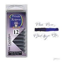 Private Reserve Ink Fountain Pen, Universal Size, 15" x 025", Black Magic Blue Ink, 12 Count