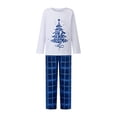 thumbnail image 3 of AIGUR Family Matching Christmas Pajamas Set Letter Tree Print Holiday Pajamas Plaid Sleepwear Dad Mom Kids PJs, 3 of 10
