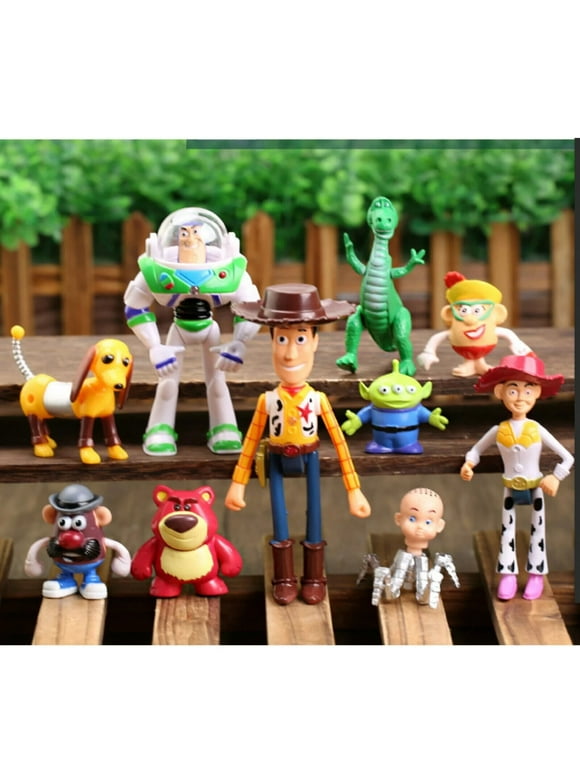 Toy Story Woody Rex Lightyear Alien Bear Movie Action Figure Kids Toy Gift 10pcs