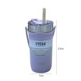 thumbnail image 1 of Taza de aislamiento de café Botella de agua portátil con asa Cuerda (550ML Púrpura) Hugtrwg Libre de BPA, 1 of 6