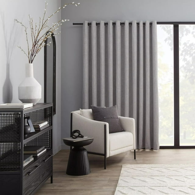 Bouclair Rideau Occultant Chita Gris Pâle 52x96 Po (132x244 cm)