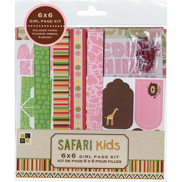 Cp 012 Girl 6x6 Page Kit Safari Kids Comes With Premium Text Weight Printed Paper By Dcwv Walmart Com Walmart Com