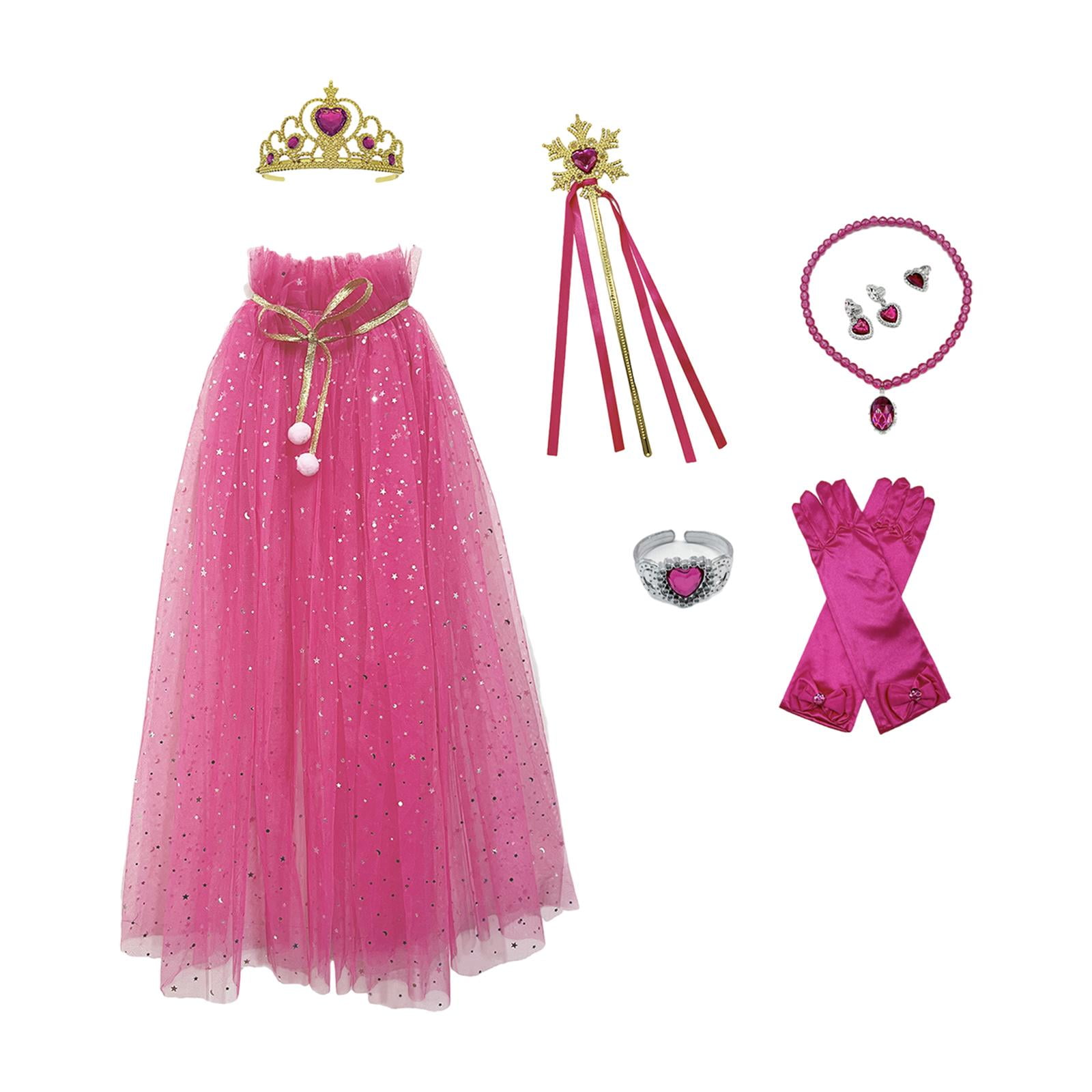 Vestido de princesa para niñas, accesorios de disfraz de princesa
