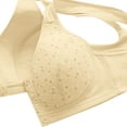 thumbnail image 3 of Bowake Front Button Bra, Convenient Front Button Bra, Everyday Sleep Bras, Front Closure Comfort Bras for Women Girls Beige, 3 of 6