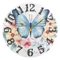thumbnail image 5 of Butterflies Flowers Leaves 10 inch Wall Clocks Non Ticking Easy to Read Battery Decorative for Home Bathroom Kitchen Bedroom Living Room, 5 of 8