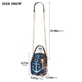thumbnail image 2 of FORMRS Crossbody Bag for Women Quilted Travel Shoulder Cell Phone Purse with Chain Strap Handbag, Blue Anchor, 2 of 7