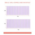 thumbnail image 6 of Purple White Stripe Yoga Towel for Hot Yoga Non Slip, Modern Minimalist Geometric Striped Yoga Mat Towel Absorbent Yoga Sweat Towels Microfiber Hot Yoga Blanket for Bikram Pilates 26"x70", 6 of 7